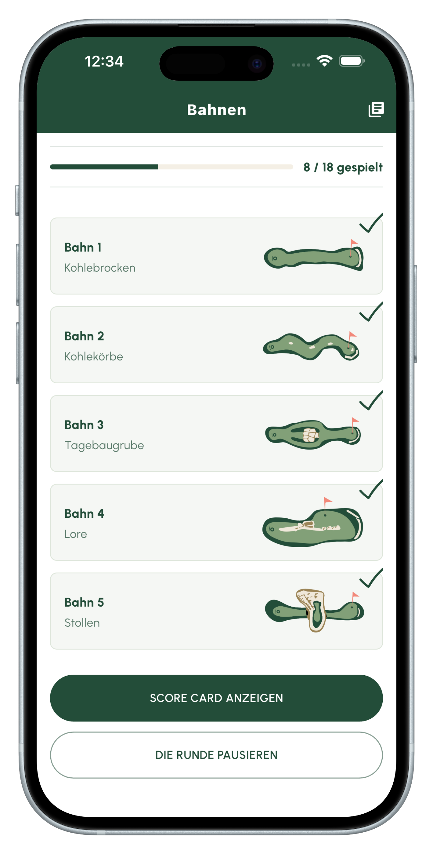 Loopscore App Bahndetail